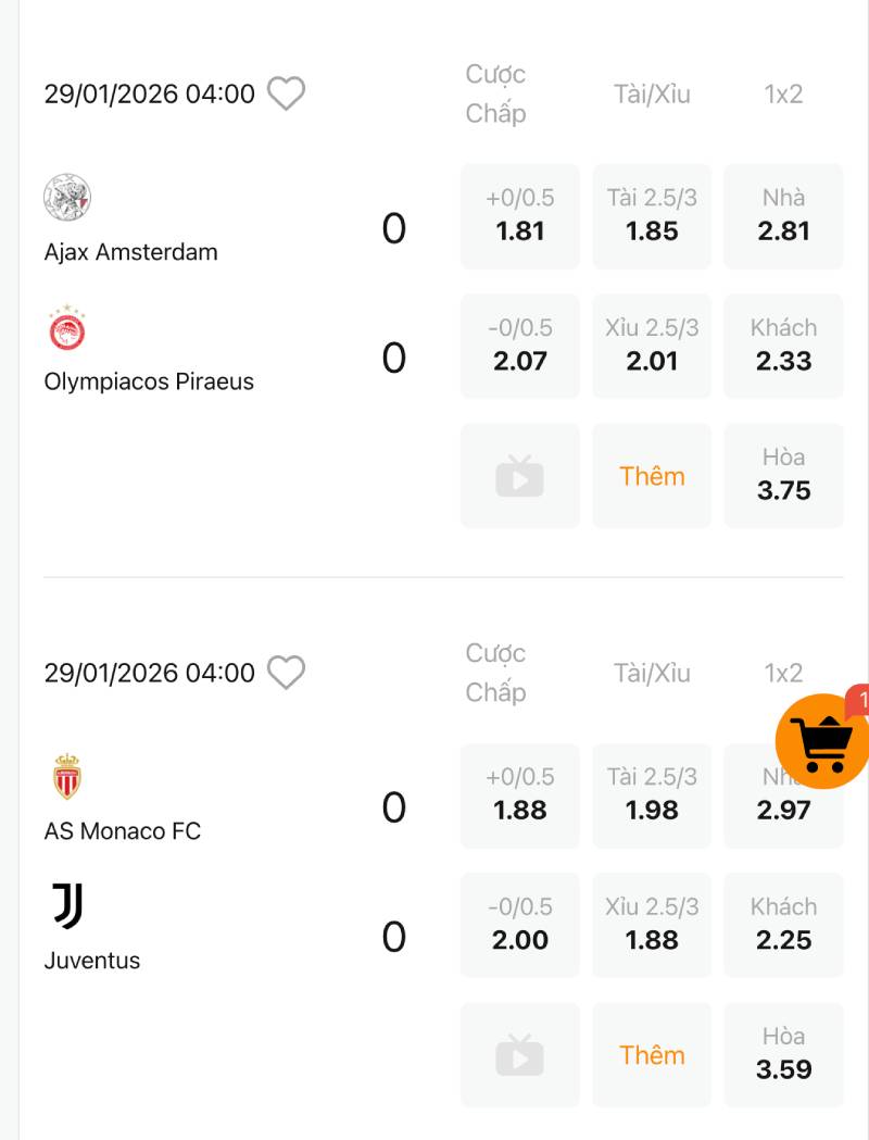 Cách nhà cái xây dựng và điều chỉnh kèo Champions League