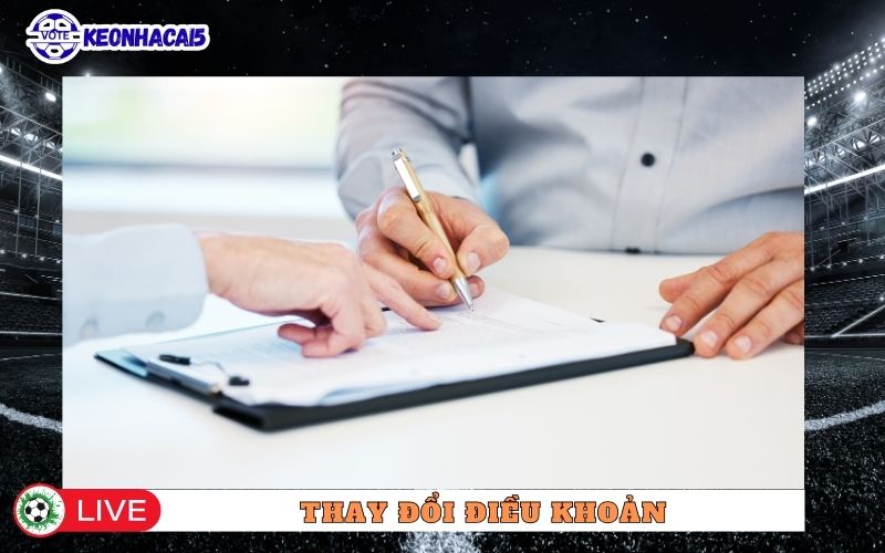 Thay đổi điều khoản sử dụng